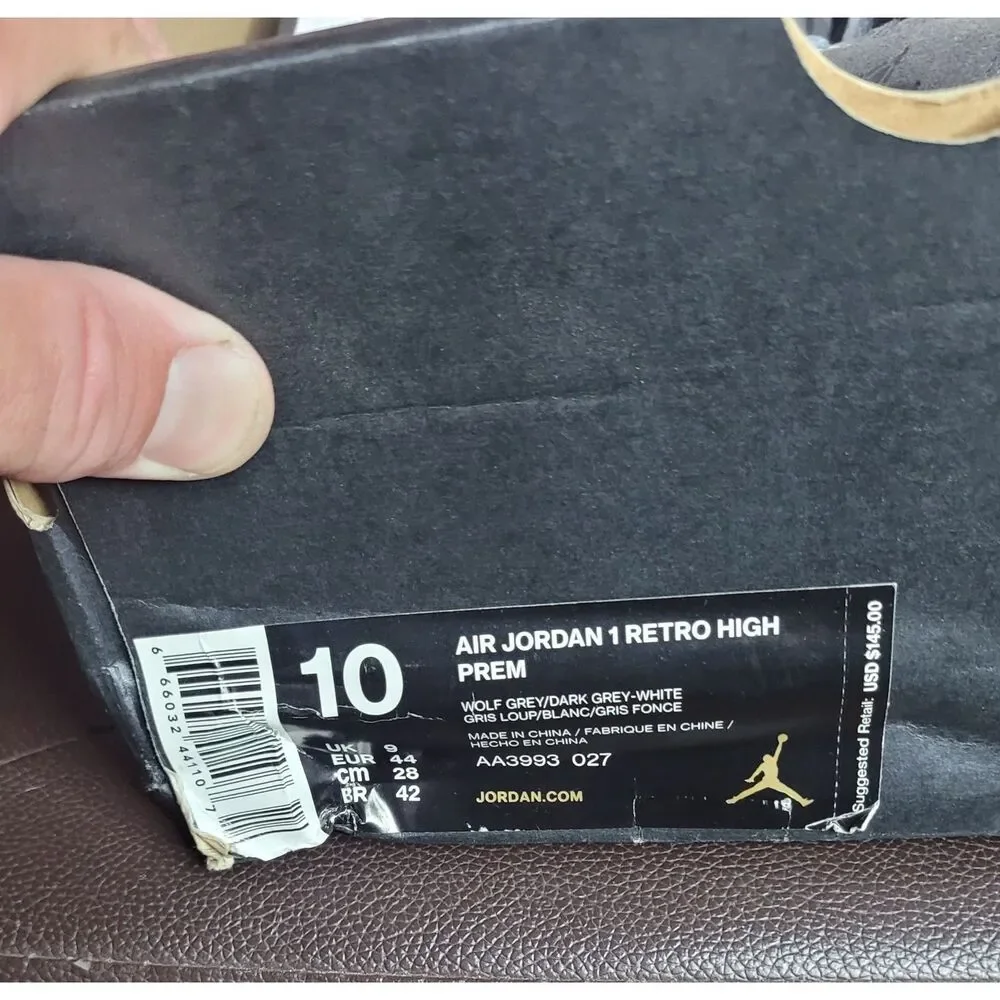 Air Jordan 1 Retro High Premium Grey Camo 3M AA3993-027 Men’s Sz 10 VNDS
